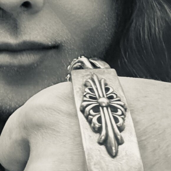 Chrome Hearts Dagger Dual I.D. Sterling Silver Unisex Bracelet Rockstar - Picture 12 of 12